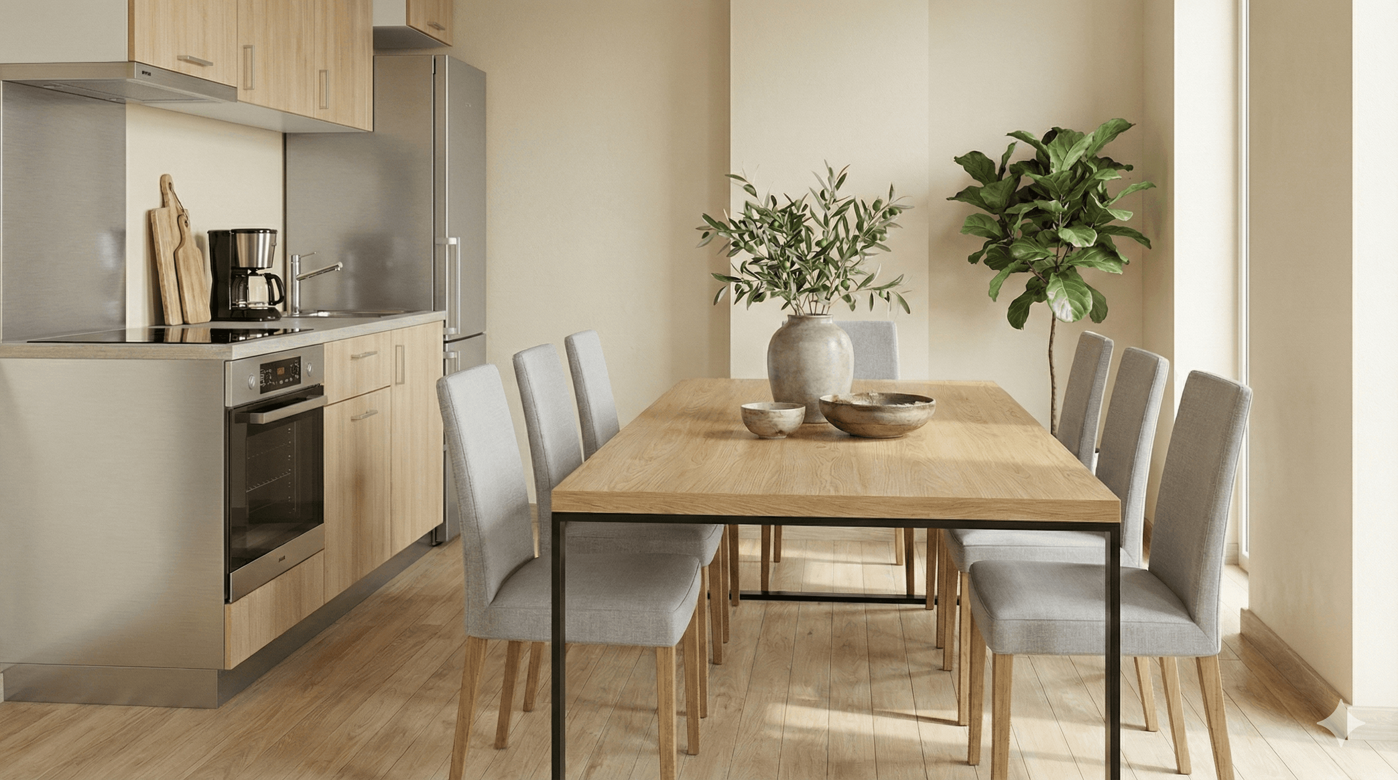 Sala da pranzo dello Student Housing A.F.A. in Via Venezia 15 ad Alessandria