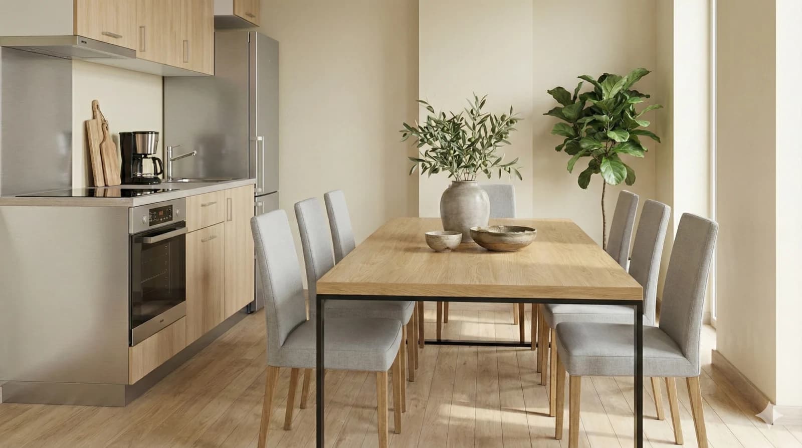 Sala da pranzo dello Student Housing A.F.A. in Via Venezia 15 ad Alessandria