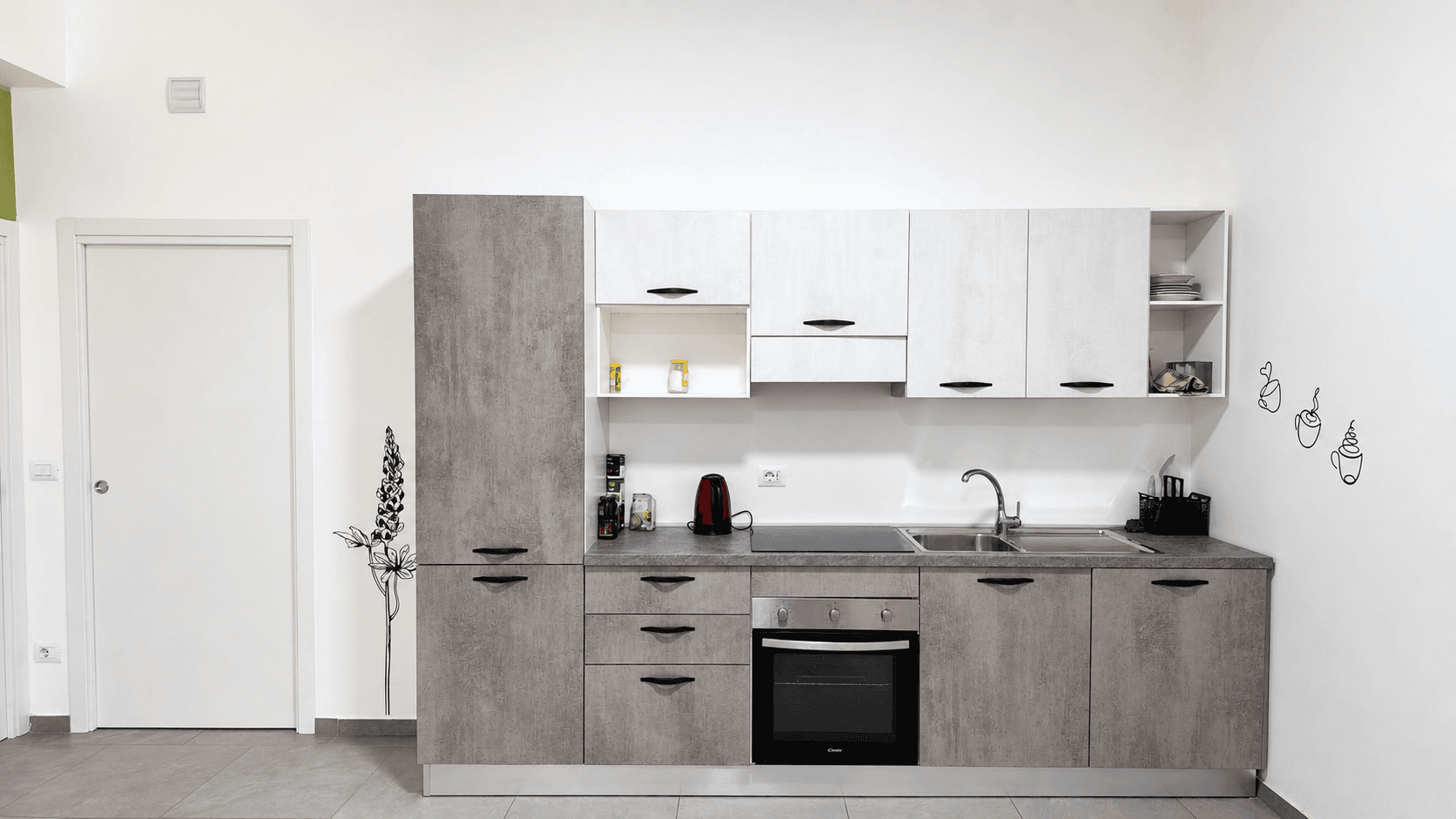Cucina attrezzata dello Student Housing A.F.A. in Via Santa Gorizia 47 ad Alessandria
